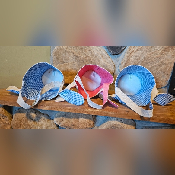 LOT Of 3 Canvas Easter Baskets 1 Pink & 2 Blue Can Be Monogrammed & Embroidered - Picture 5 of 9